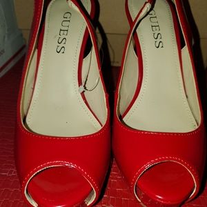 Red Guess Heels